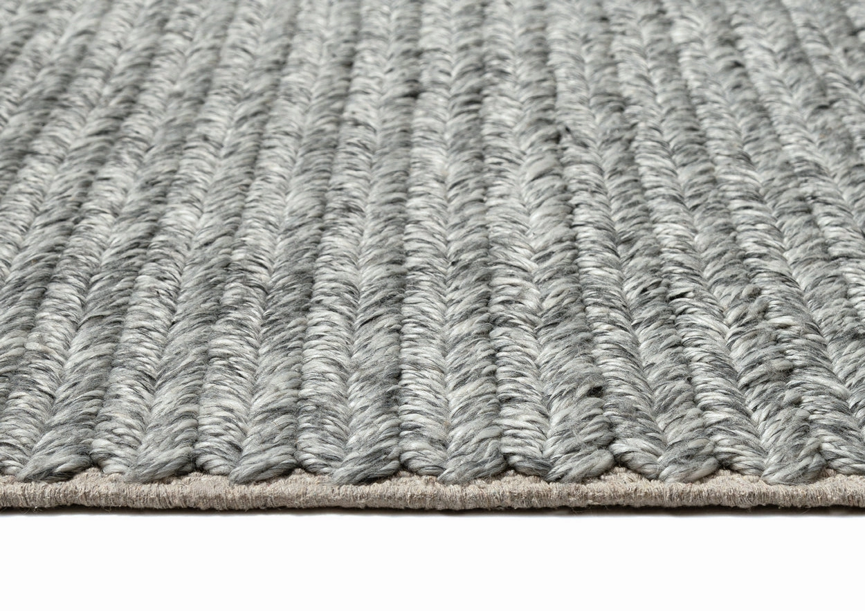 Vica Cream and Grey Braided Rug