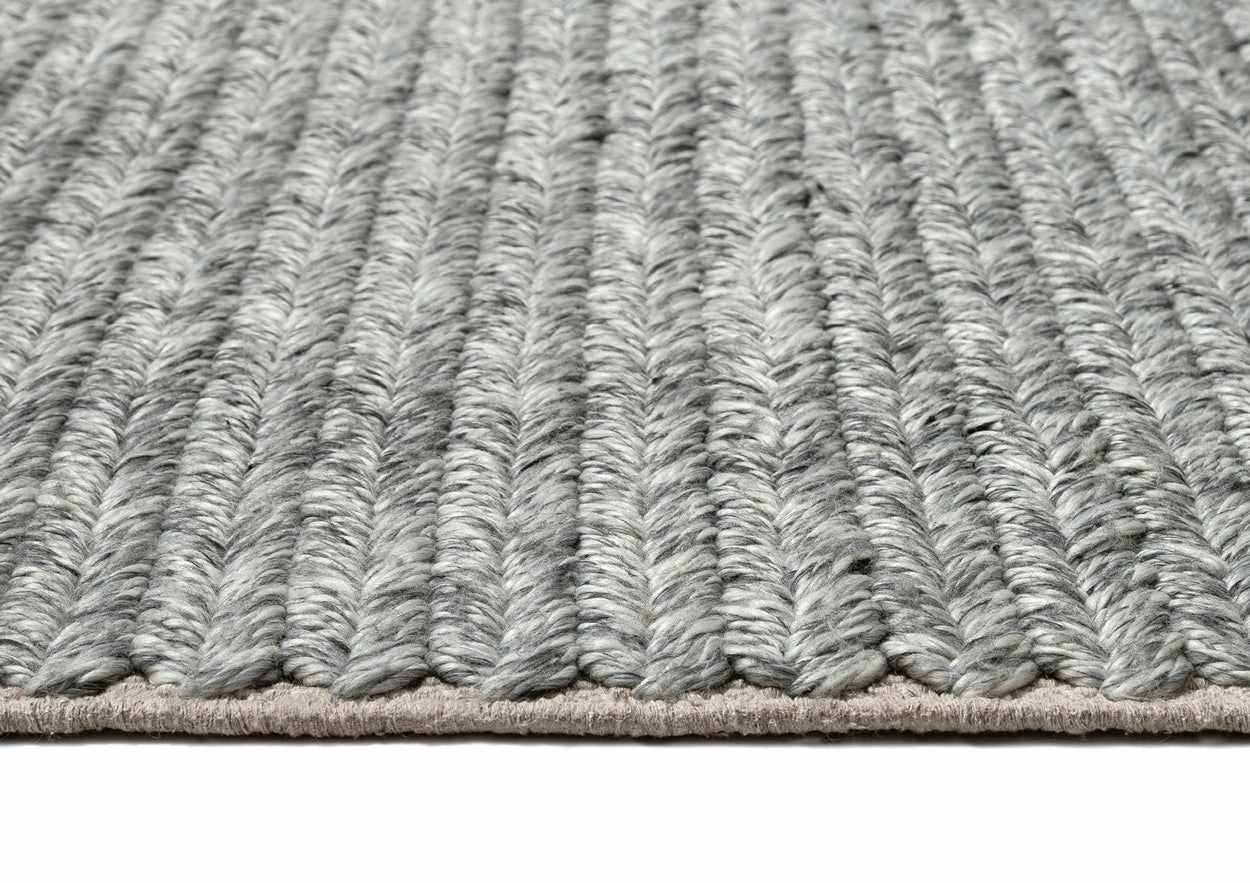 Vica Cream and Grey Braided Rug