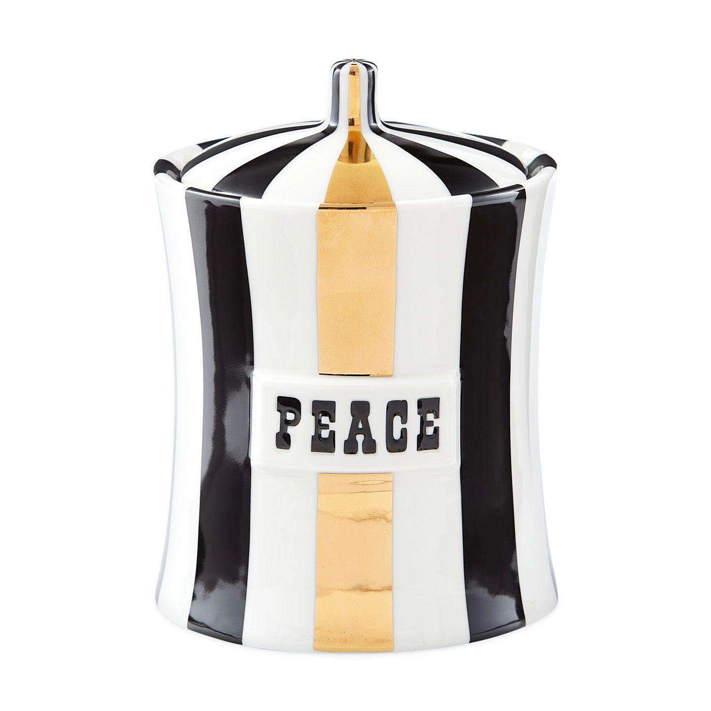 Vice Gilded Peace Canisterglass jar ,jar with lid 