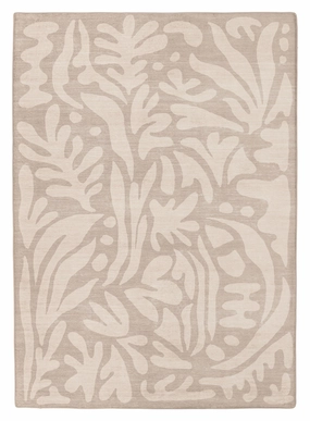 Viki Grey Beige Leaves Rollie Pollie Playmatmodern color block patchwork rug