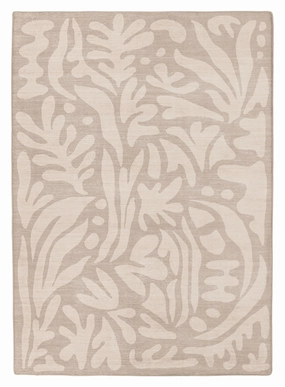 Viki Grey Beige Leaves Rollie Pollie Playmatmodern color block patchwork rug