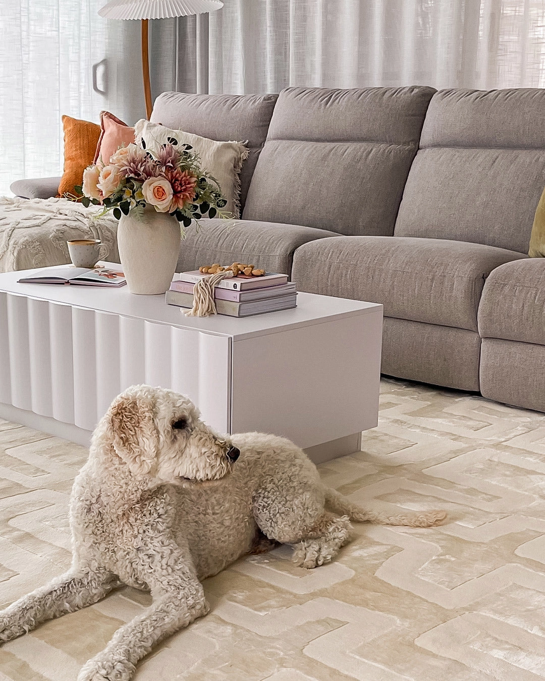 Villosa Textured Neutral Washable Rug
