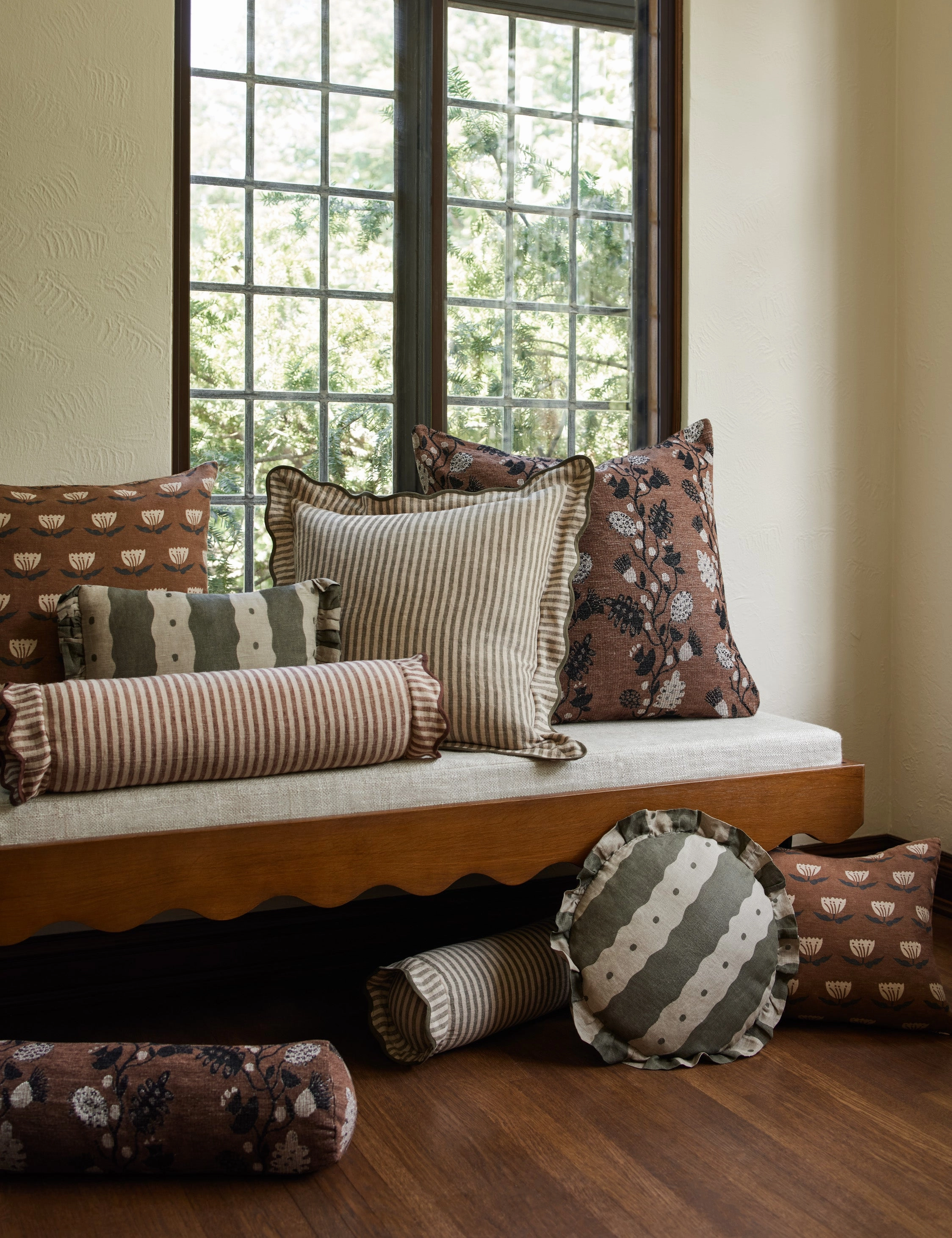 Vini Botanical Jacquard Pillow by Sarah Sherman Samuel