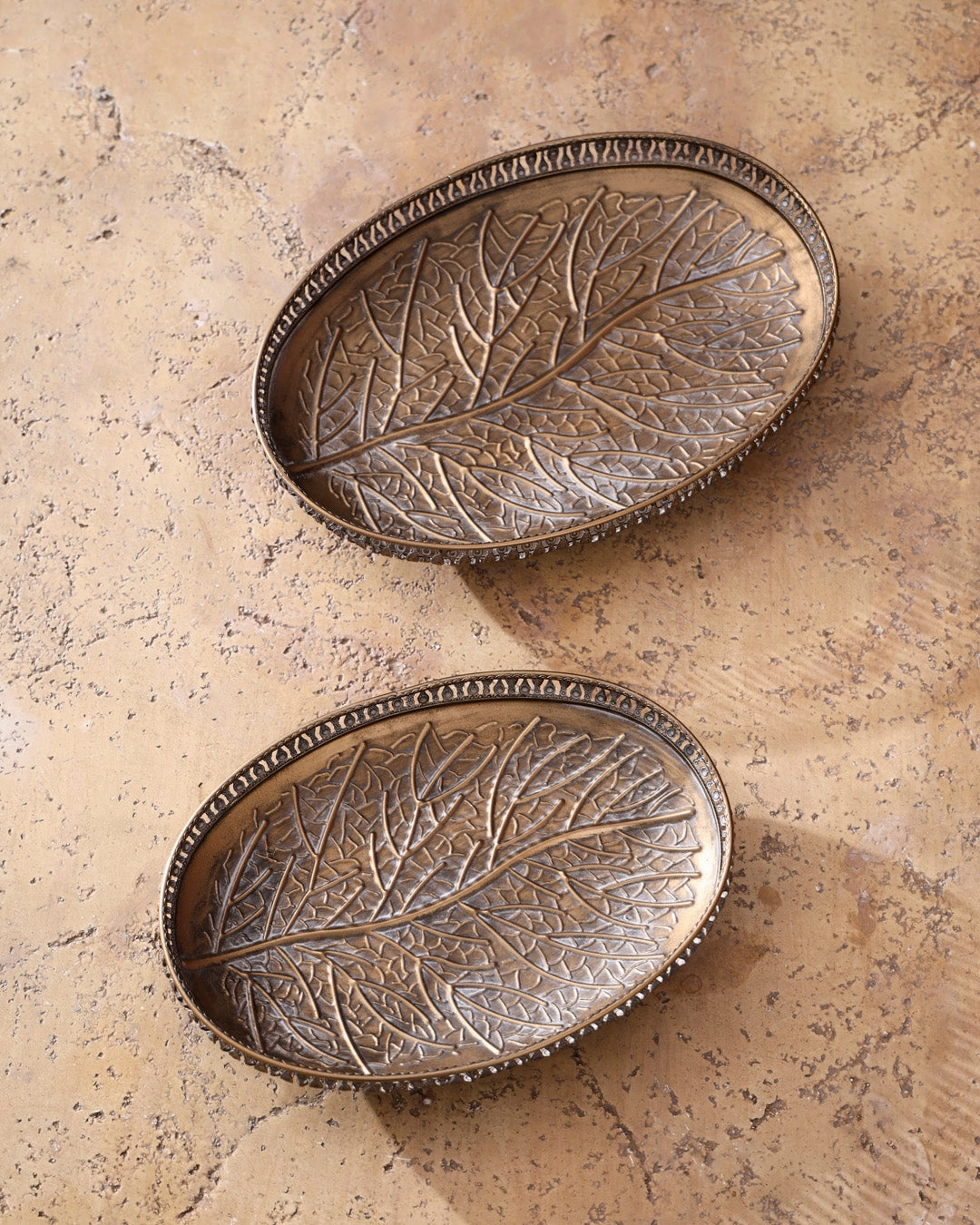 Vintage Birch Leaf Serving Tray - Large