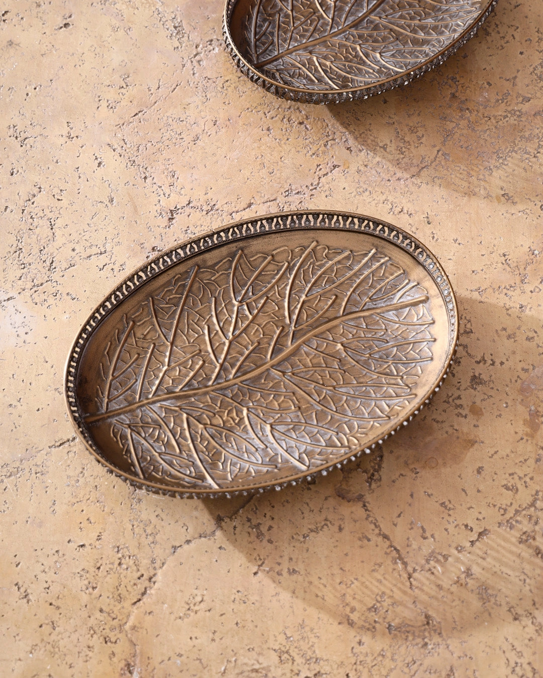 Vintage Birch Leaf Serving Tray - Large