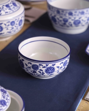 Vintage Blue & White Bowl - Smallmodern kitchen decor ,kitchen dinner set ,dinnerware 