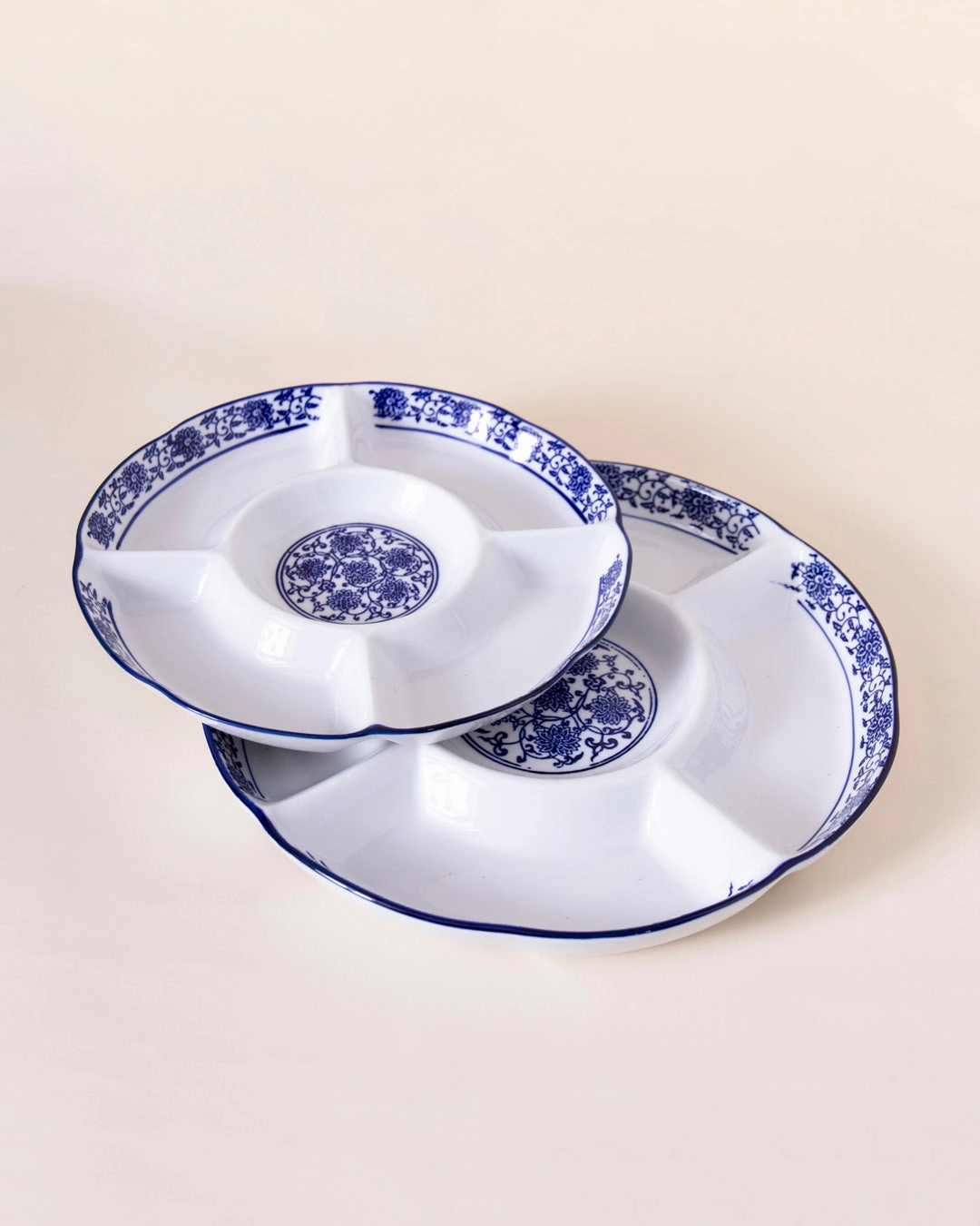 Vintage Blue & White Chip n Dip Platter - Large