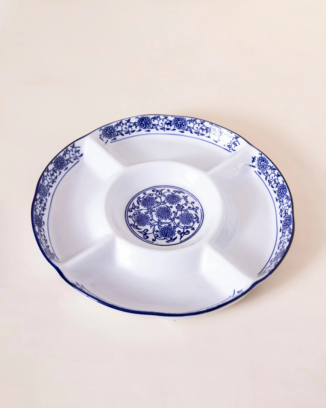 Vintage Blue & White Chip n Dip Platter - Large
