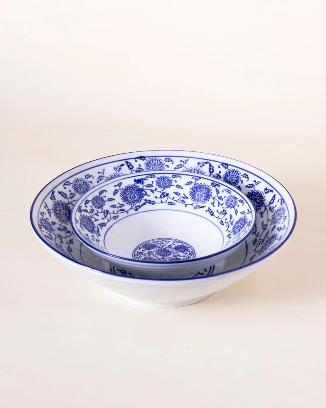 Vintage Blue & White Serving Bowl - Small