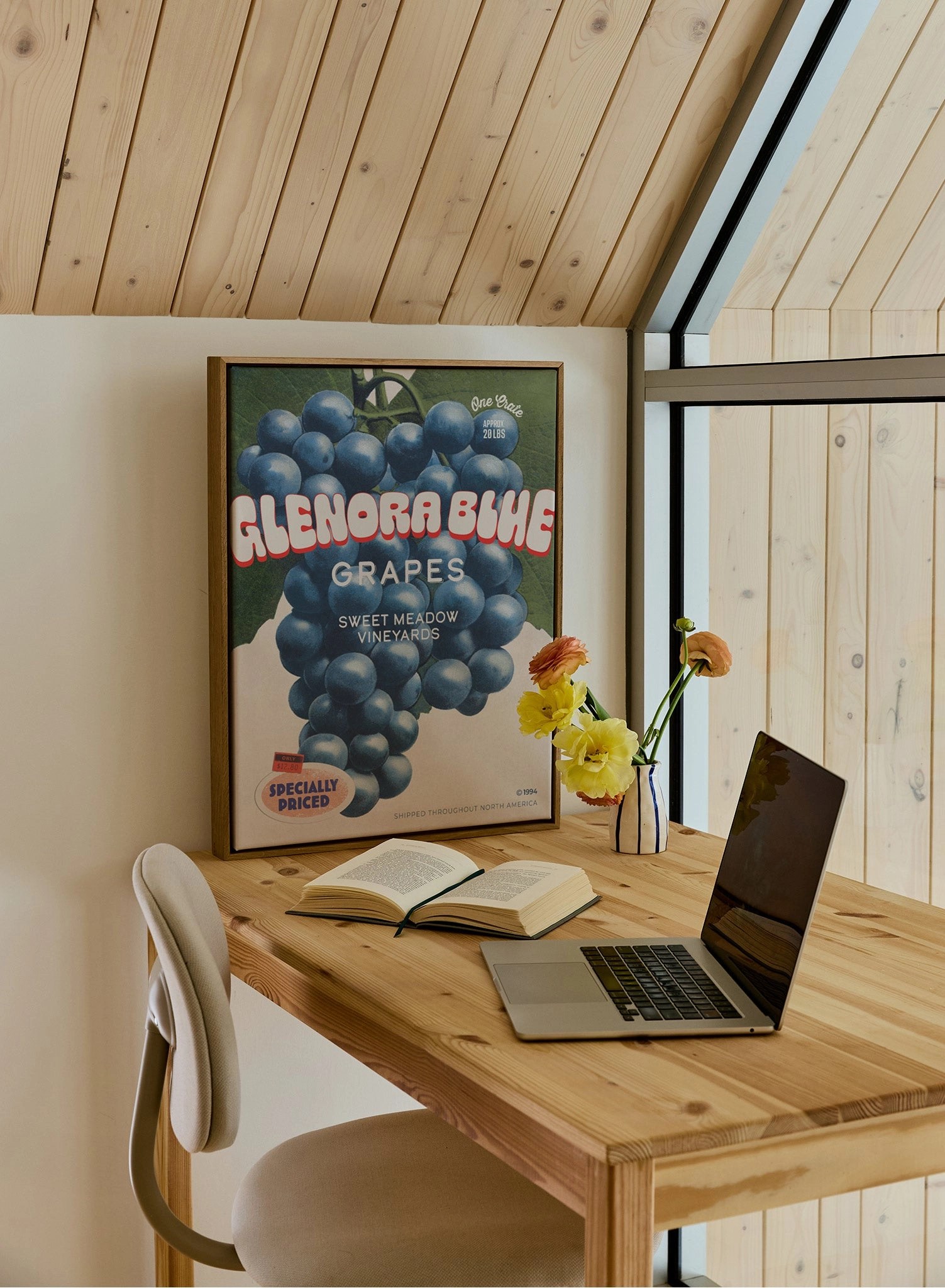 Vintage Glenora Grapes, Poster