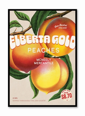 Vintage Gold Peaches, Posterpop culture themed posters