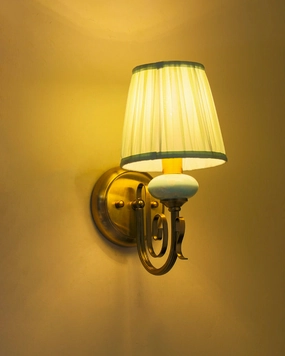 Vintage Gold Wall Light with Pastel Blue Accentmodern wall lamp,smart wall lamp