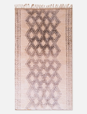 Vintage Moroccan Hand-Knotted Wool Rug No. 53, 6'11 x 11'11"modern color block patchwork rug