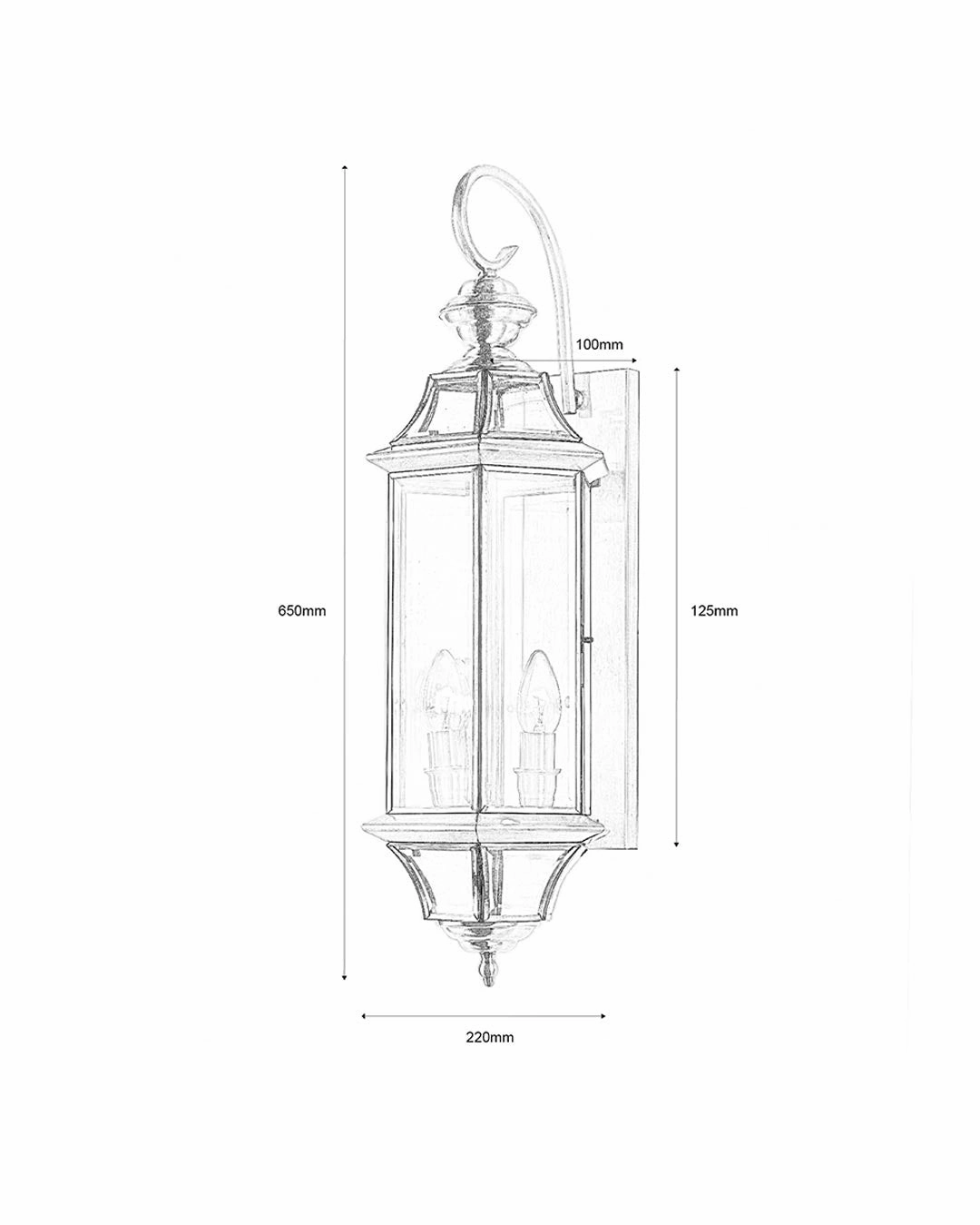 Vintage Retro Brass Wall Light
