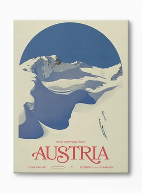 Vintage Ski Austria, Canvasindoor decorative canvas print
