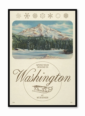 Vintage Ski Washington, Posterpop culture themed posters