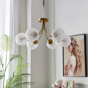 Vintage Style Glass Globes Chandeliertable lamp,smart table lamp