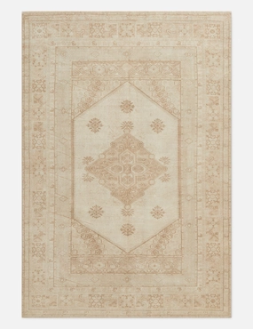 Vintage Turkish Hand-Knotted Wool Rug No. 309, 5'5" x 7'10"modern color block patchwork rug