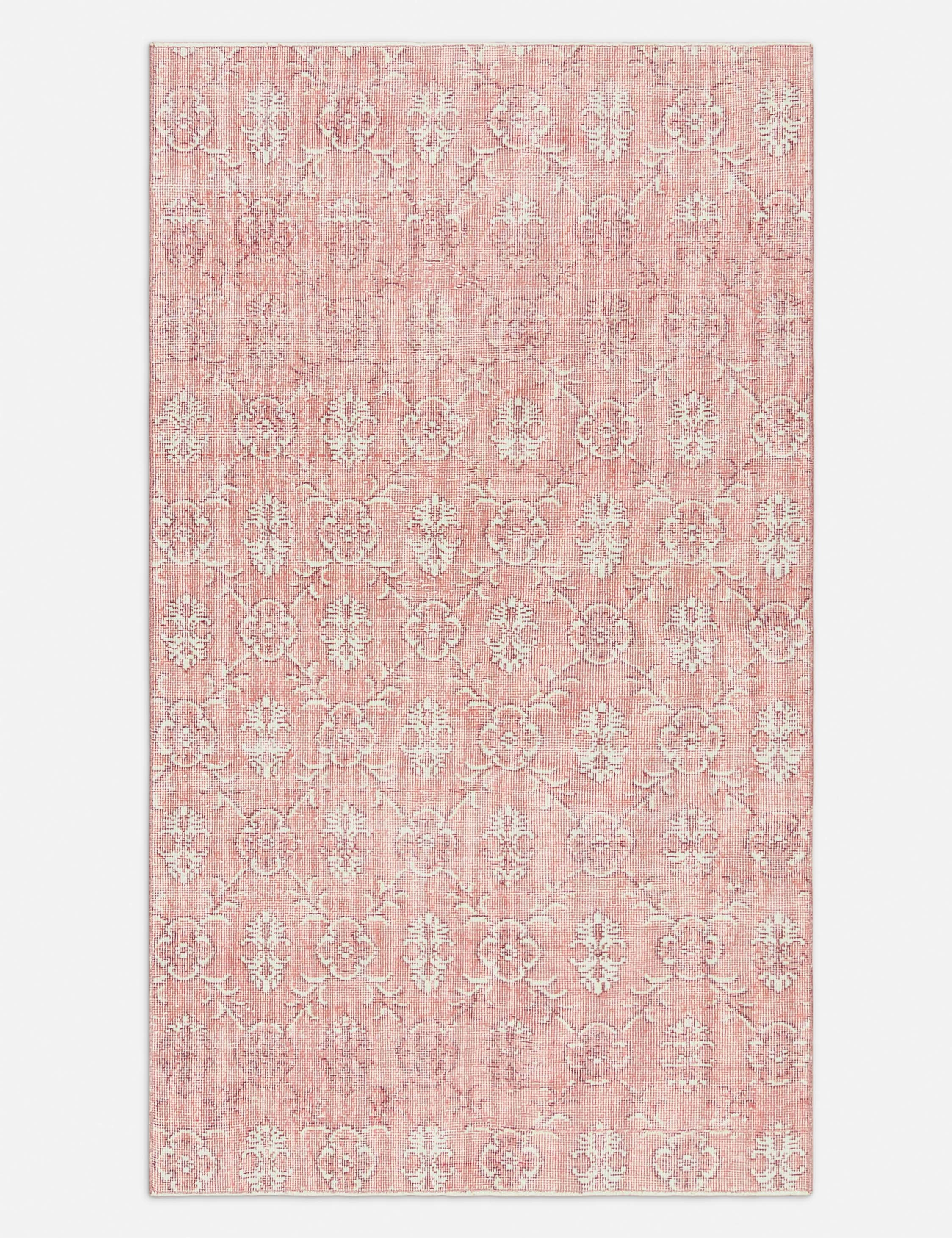 Vintage Turkish Hand-Knotted Wool Rug No. 431, 3'10" x 6'9"modern color block patchwork rug