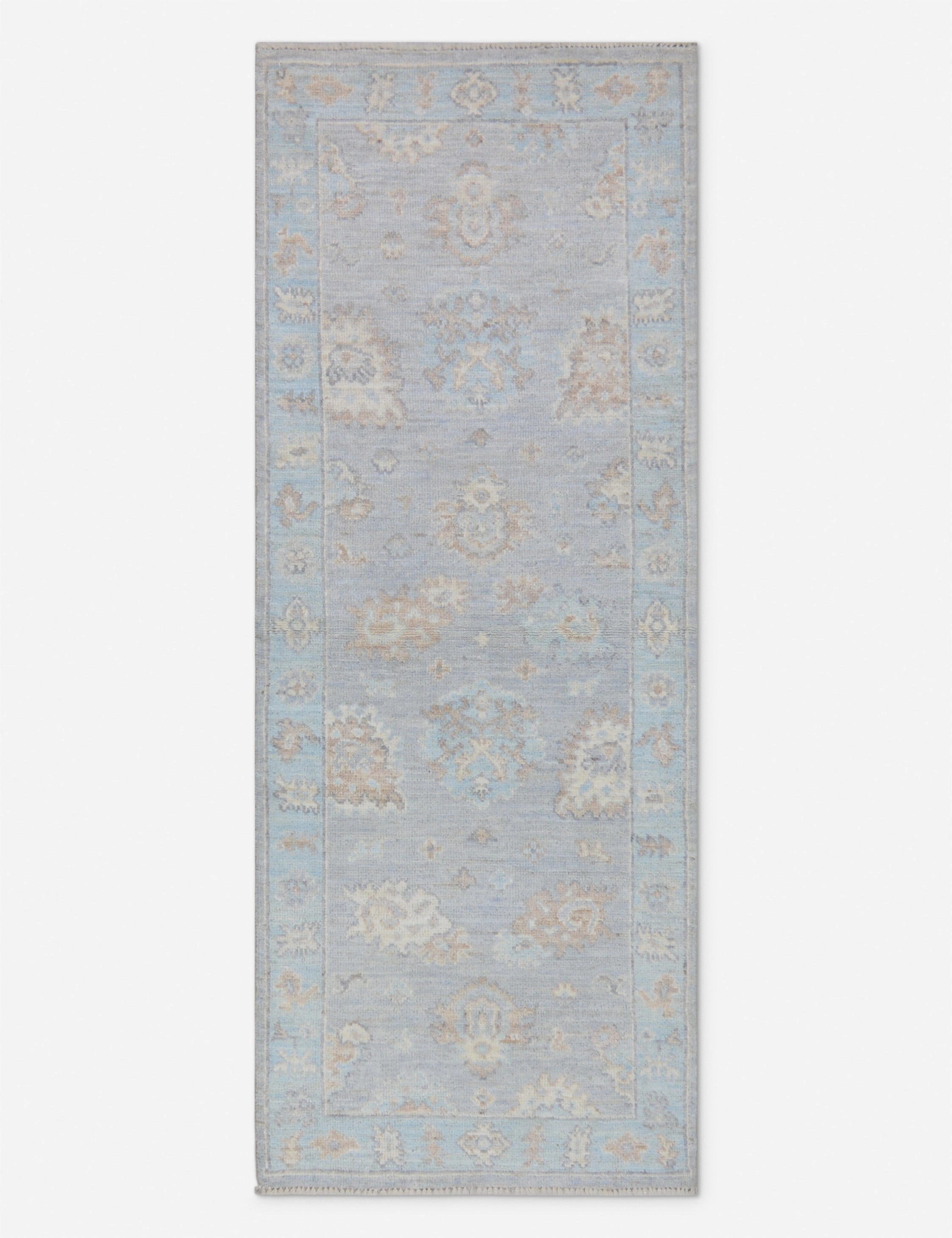 Vintage Turkish Hand-Knotted Wool Runner Rug No. 246, 3'1" x 7'9"modern color block patchwork rug