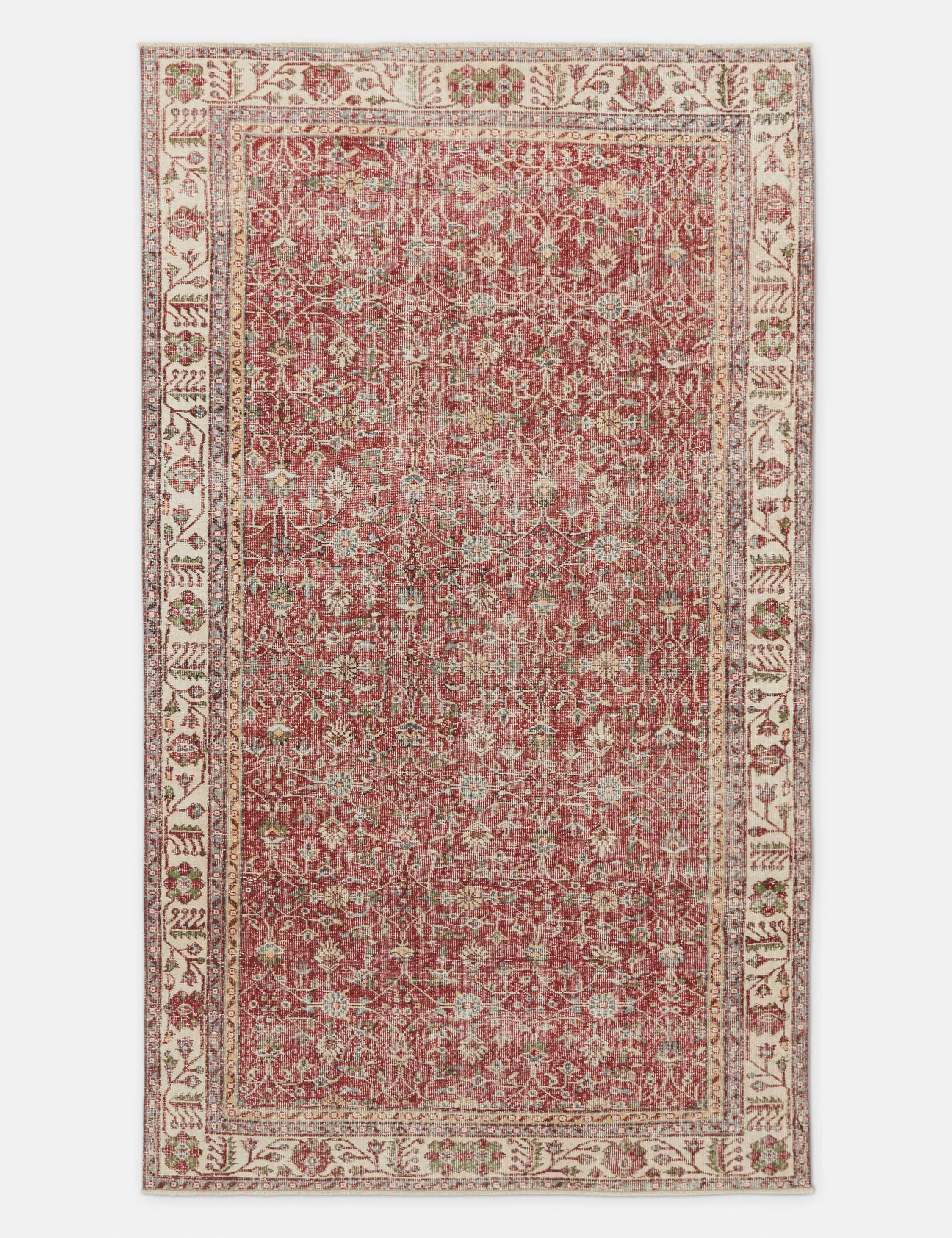 Vintage Turkish Rug No. 180, 5'7" x 10'2"modern color block patchwork rug