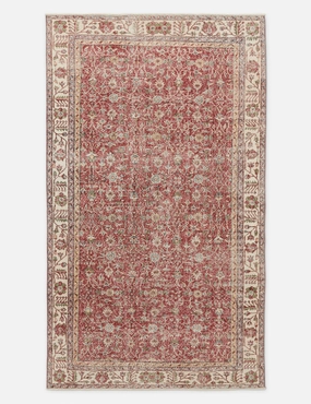 Vintage Turkish Rug No. 180, 5'7" x 10'2"modern color block patchwork rug