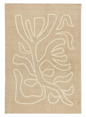 Virra Beige Hand Drawn Washable Rugmodern color block patchwork rug