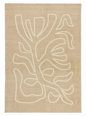 Virra Beige Hand Drawn Washable Rugmodern color block patchwork rug