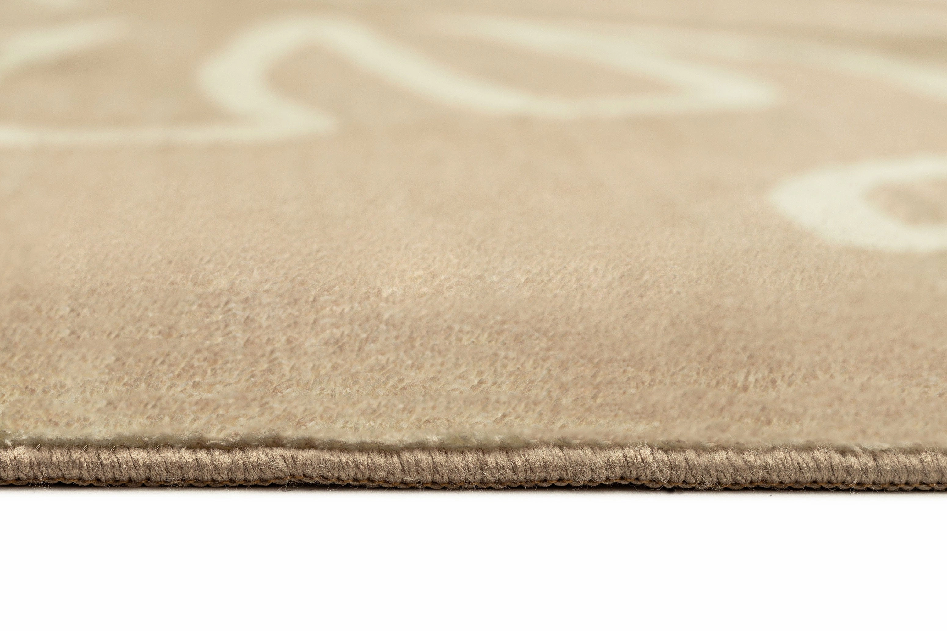 Virra Beige Hand Drawn Washable Rug