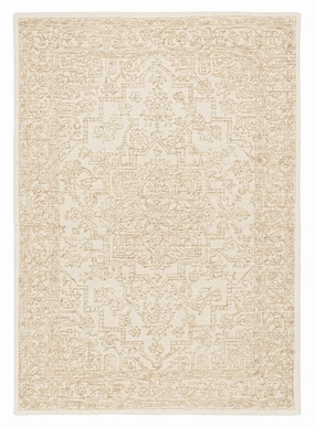 Waleska Ivory Taupe Medallion Tufted Wool Rugmodern color block patchwork rug