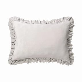Warmy Argan Oil Frill Pillow Case 700 X 500 Greybedding sets ,throw blankets 