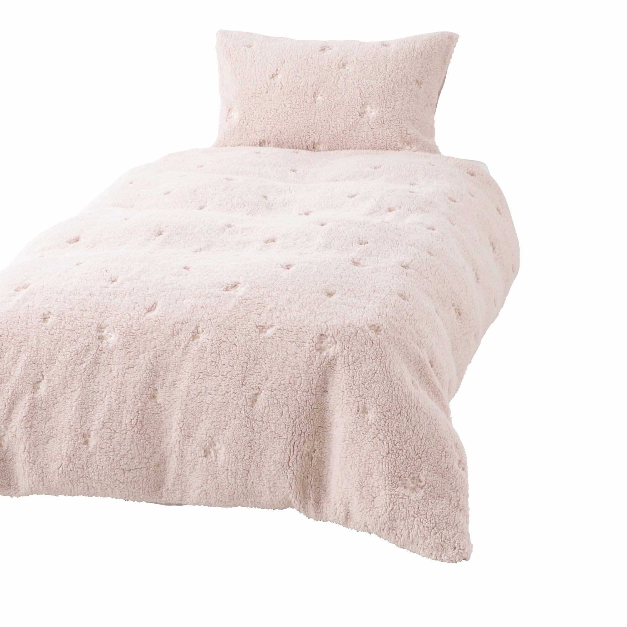 Warmy Flower X Boa Comforter Case  Double Beigebedding sets ,throw blankets 