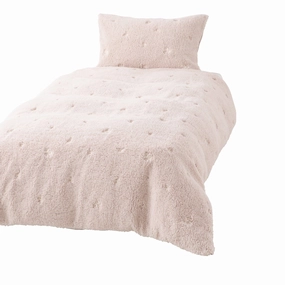 Warmy Flower X Boa Comforter Case  Double Beigebedding sets ,throw blankets 