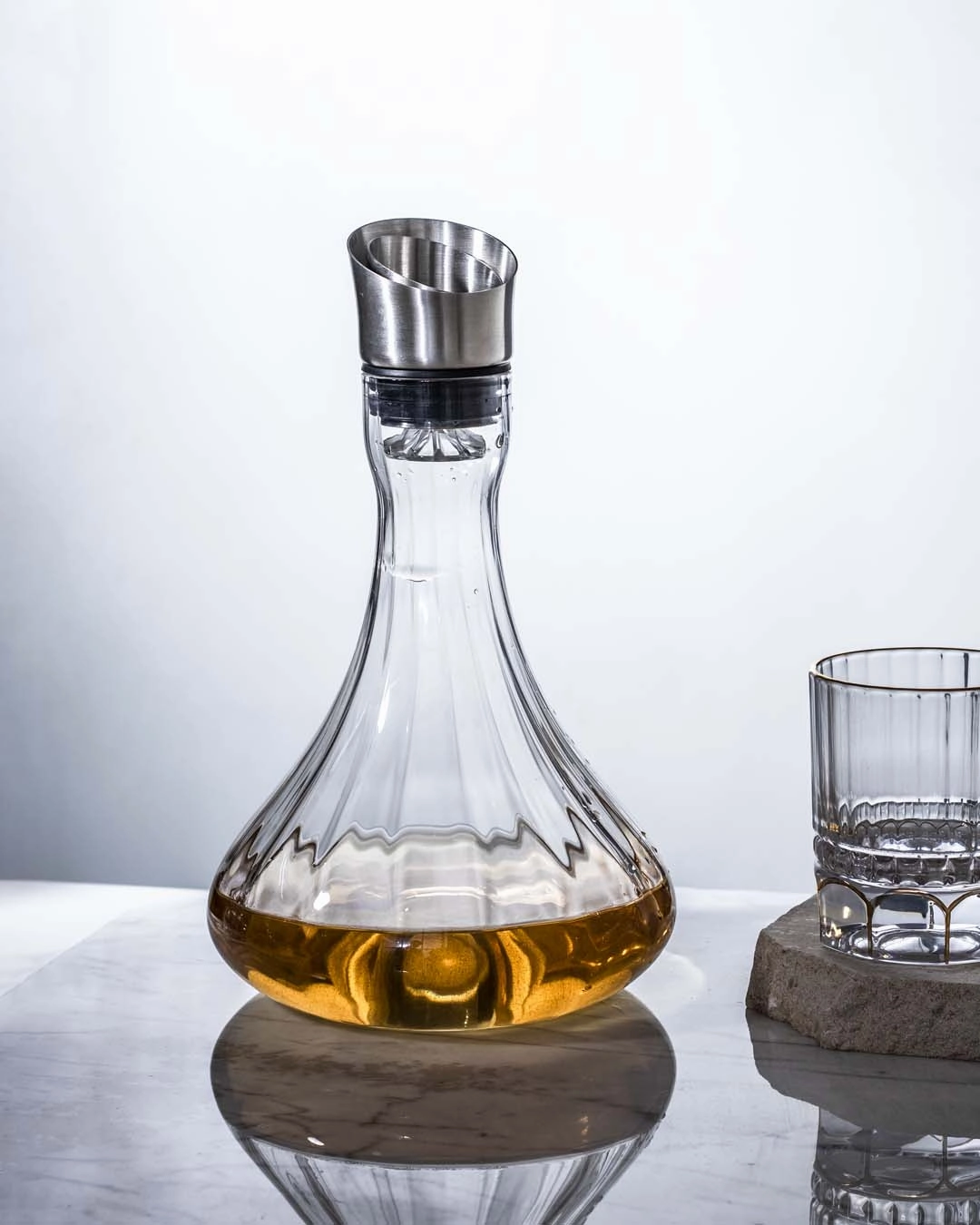 Waterfall Crystal Whiskey Decanter