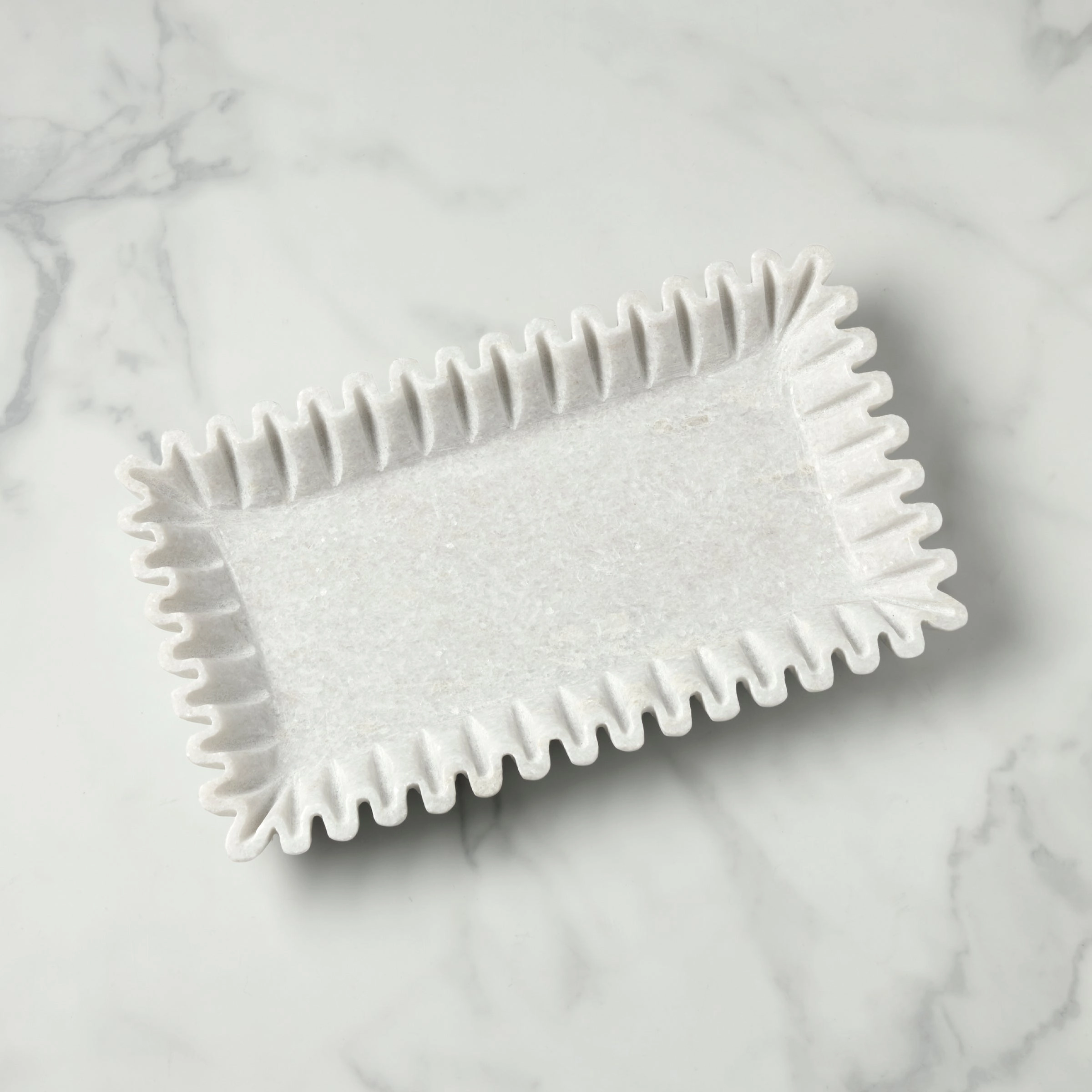 Waterloo Artisan Crafted Wavy Marble Plattermodern kitchen decor ,kitchen dinner set ,dinnerware 