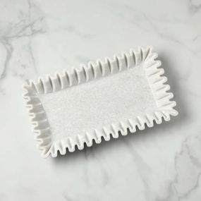 Waterloo Artisan Crafted Wavy Marble Plattermodern kitchen decor ,kitchen dinner set ,dinnerware 
