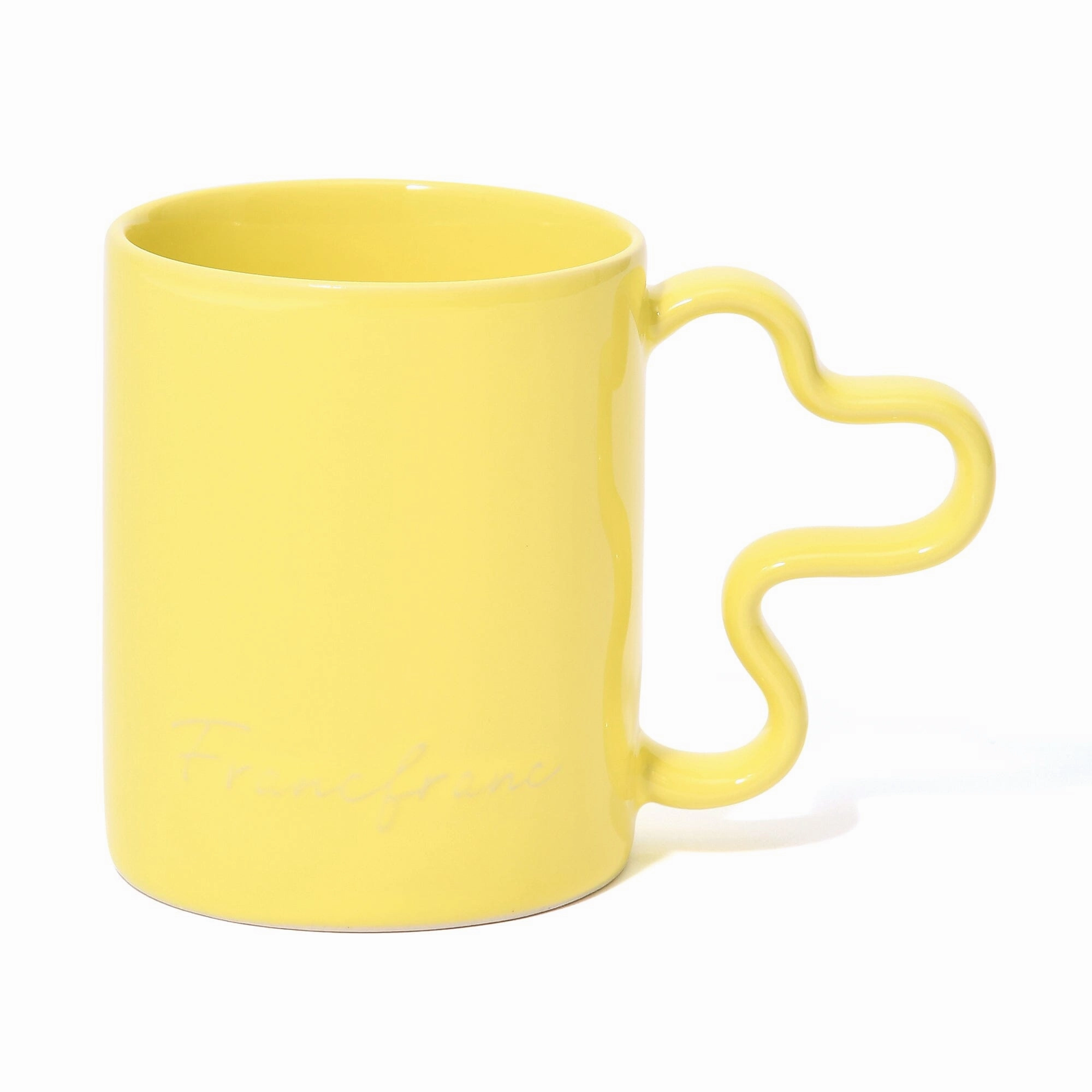 Wave Mug Yellowglass cups ,personalized mugs 