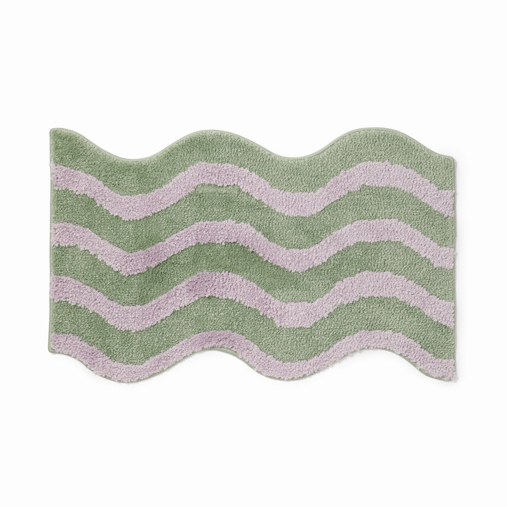Wave Stripe Mat Light Green X Purplebedding sets ,throw blankets 