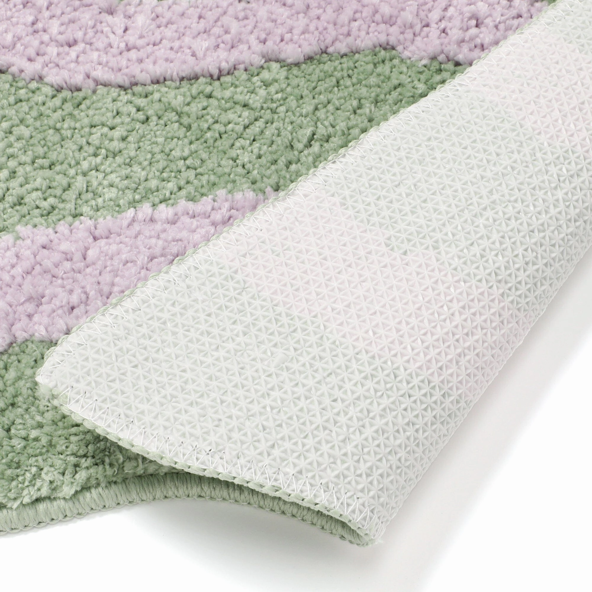 Wave Stripe Mat Light Green X Purple