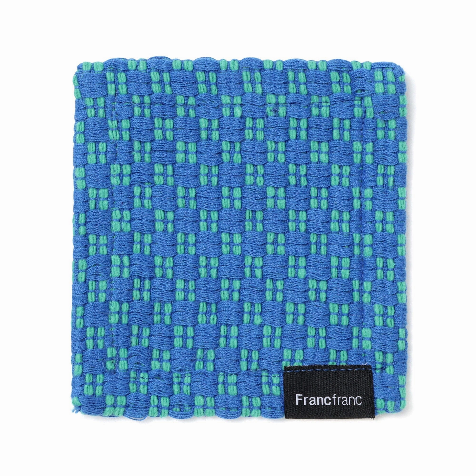 Weave Coaster Checkered Blue X Greenwaterproof oil-proof tablecloth