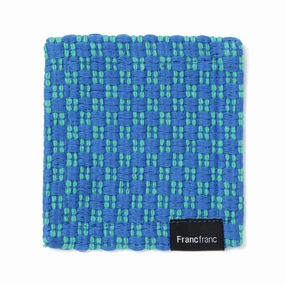 Weave Coaster Checkered Blue X Greenwaterproof oil-proof tablecloth