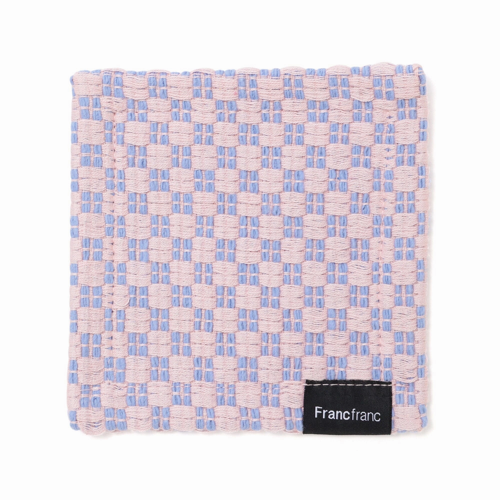 Weave Coaster Checkered Pink X Bluewaterproof oil-proof tablecloth