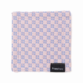 Weave Coaster Checkered Pink X Bluewaterproof oil-proof tablecloth