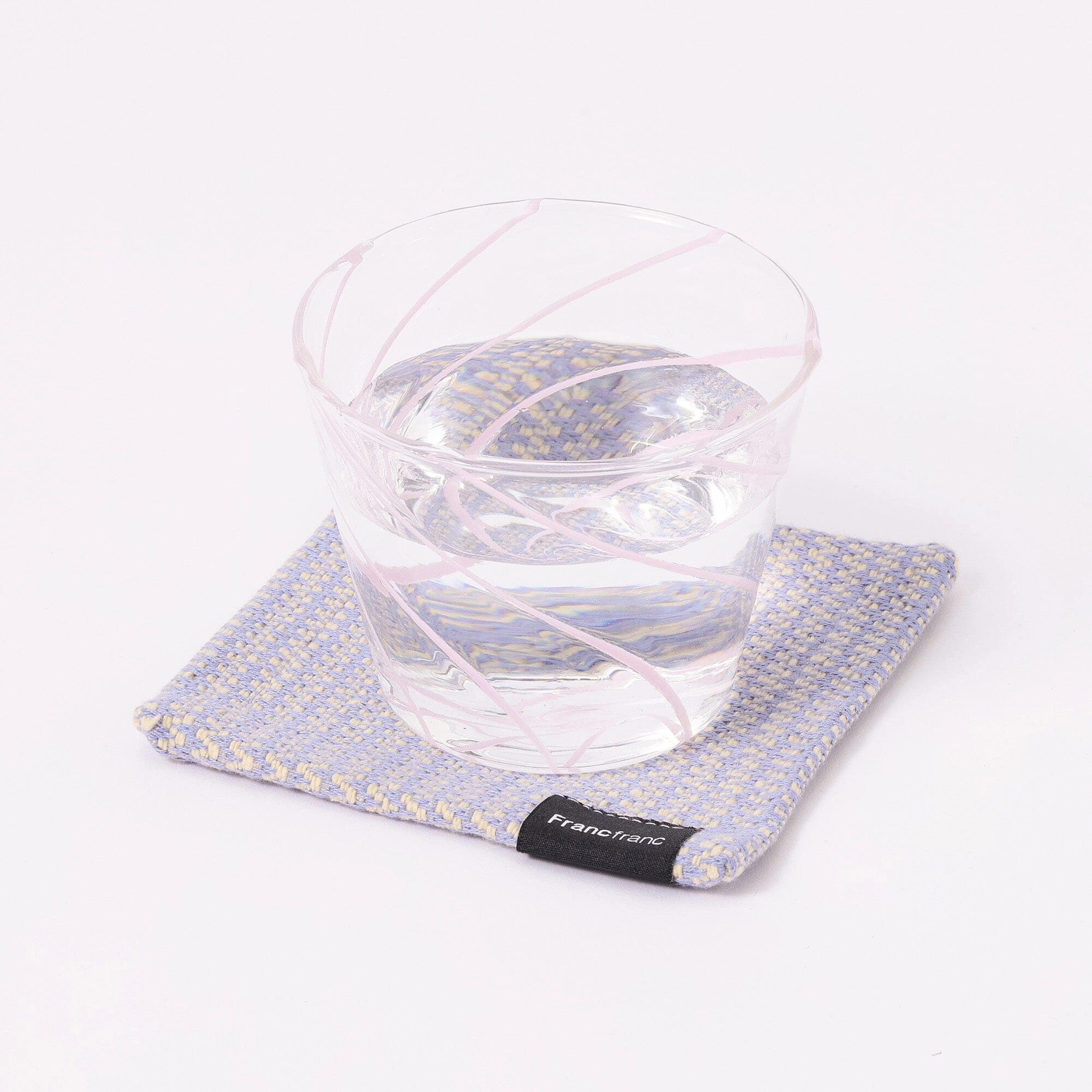 Weave Coaster Chevron Purple X Yellow