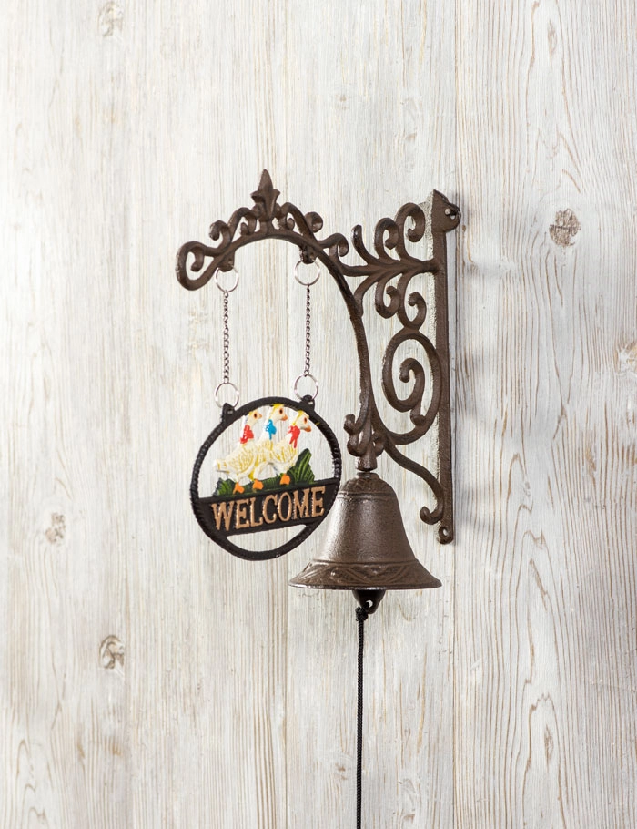 Welcome - Cast Iron Wall Mounted Bellhome decor ,wall decor 