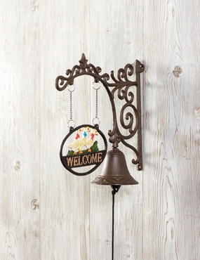 Welcome - Cast Iron Wall Mounted Bellhome decor ,wall decor 