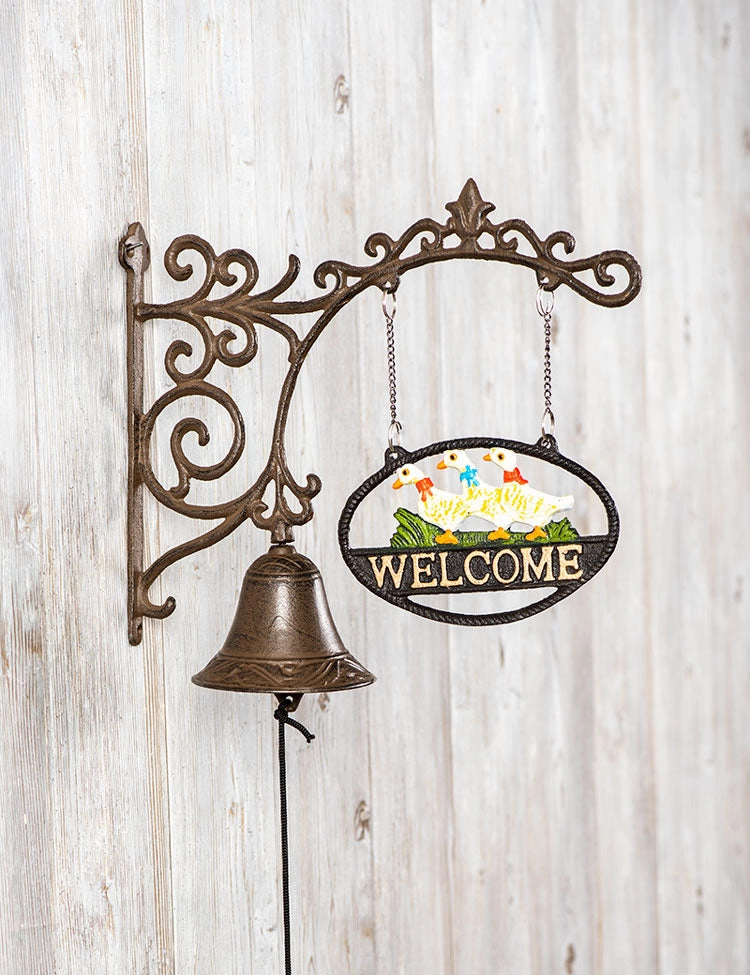 Welcome - Cast Iron Wall Mounted Bell