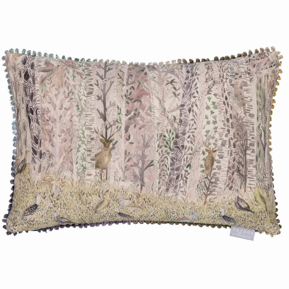 Whimsical Tale Printed Feather Cushion Willow
