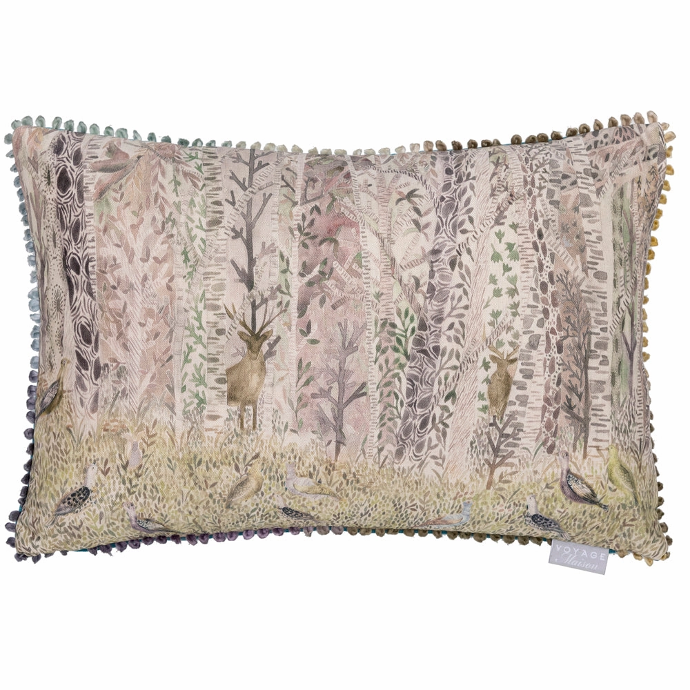 Whimsical Tale Printed Feather Cushion Willow