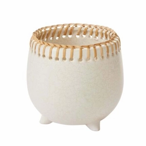White Foot Almeria Pot - 8"home decor ,wall decor 